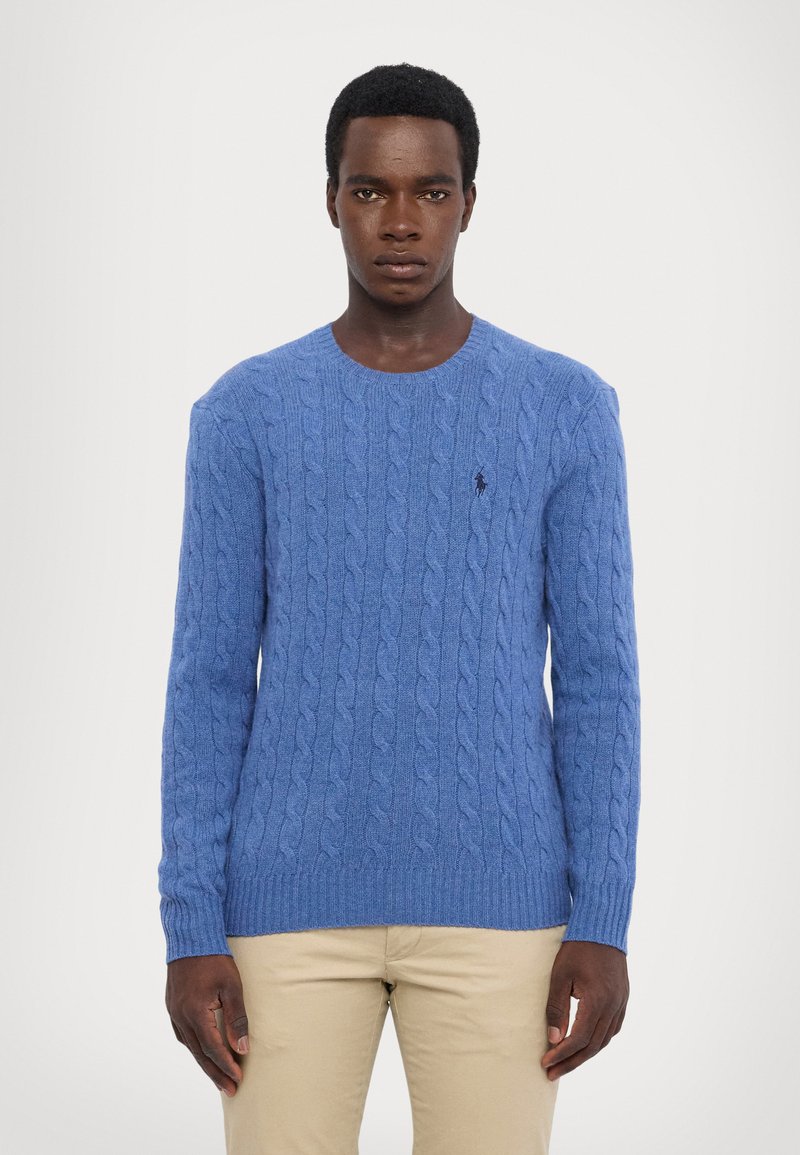 Polo Ralph Lauren CABLE KNIT WOOL CASHMERE JUMPER - Pulóver - harbor mist