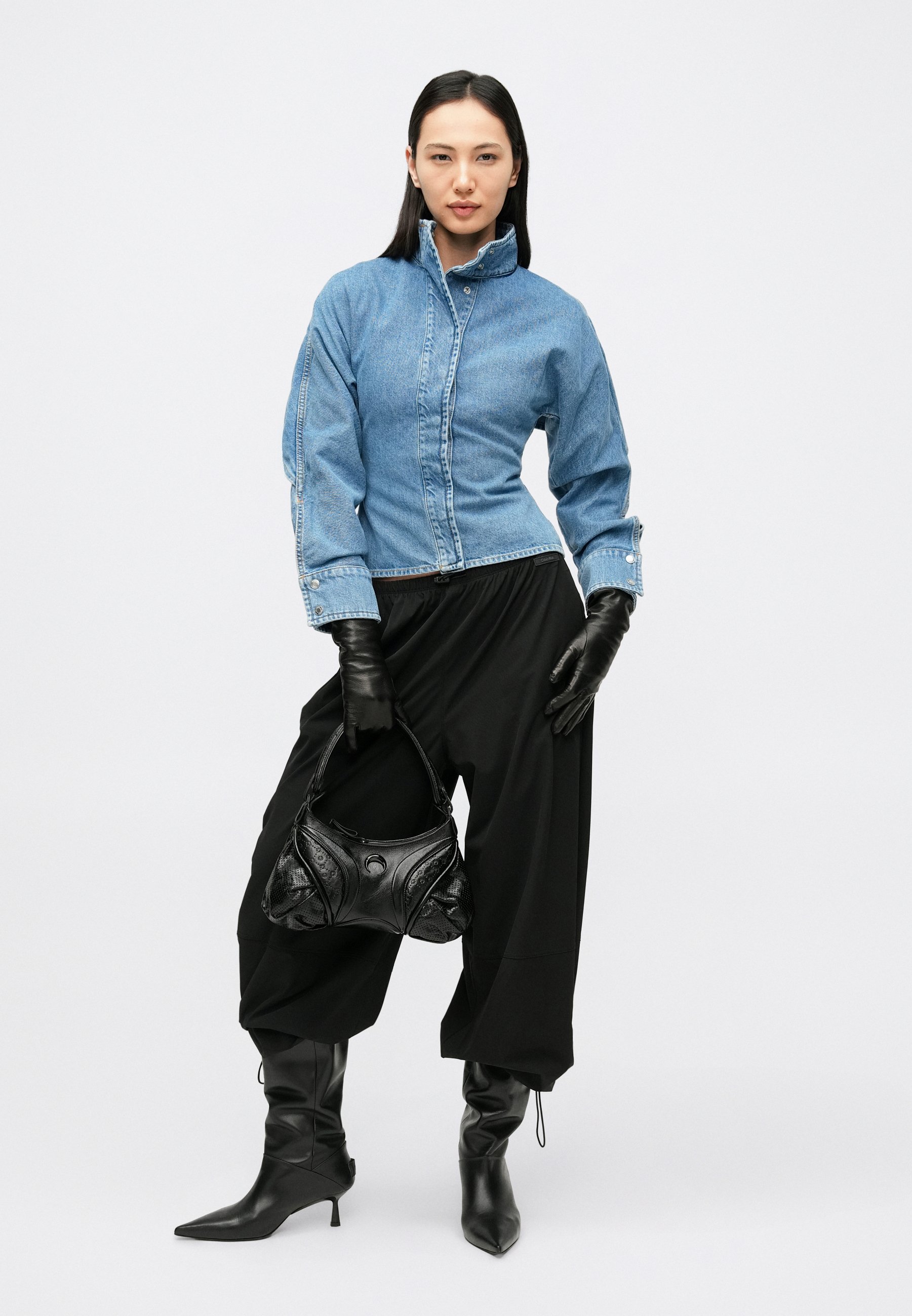 MARINE SERRE MOON LASER - Denim jacket - light blue - Zalando.co.uk