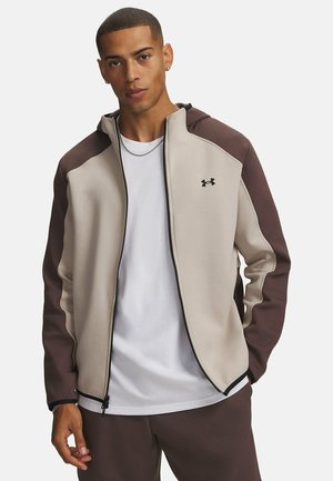Under Armour, UNSTOPPABLE FLEECE - Sweat zippé - highland buff