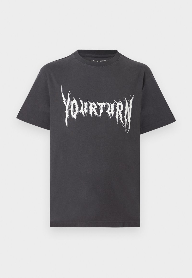 YOURTURN T-shirt print donkergrijs YOURTURN T-shirt print donkergrijs