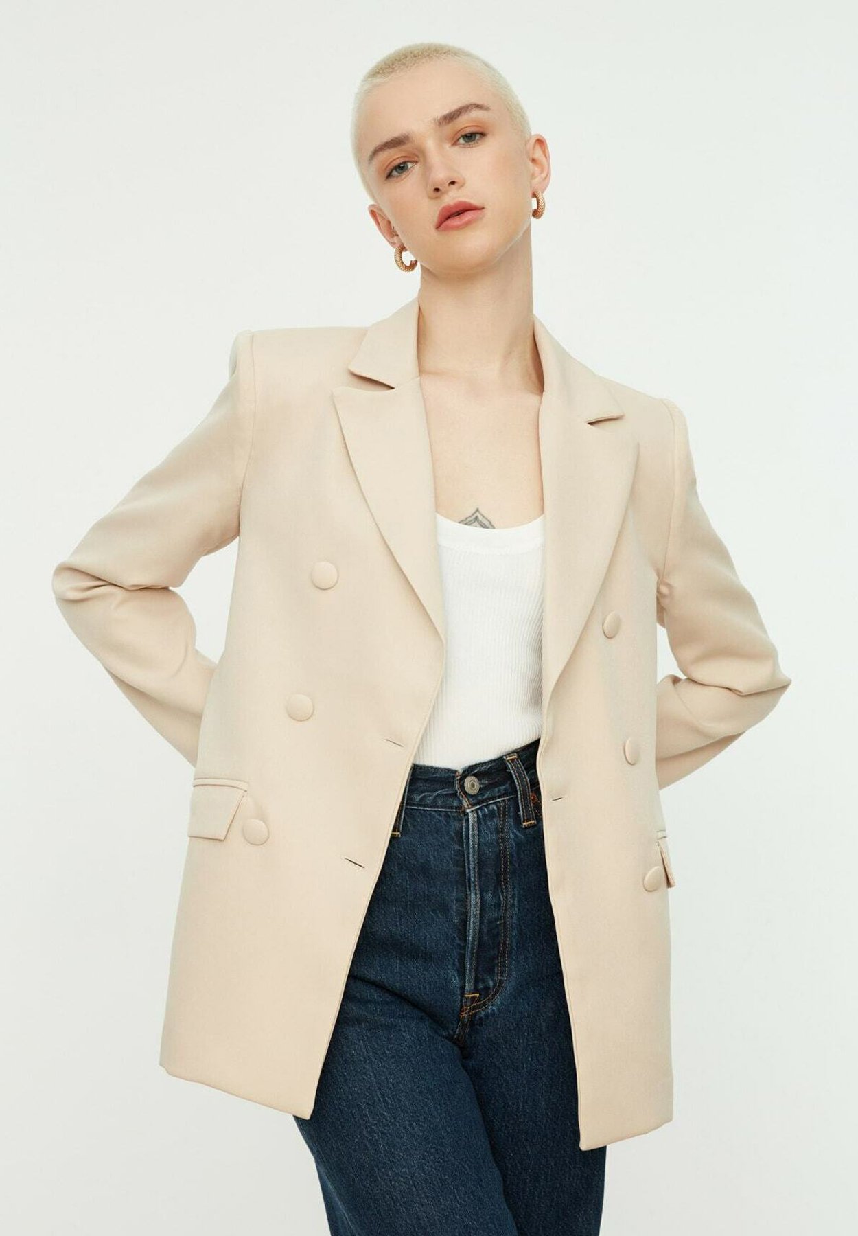 Koton Langer Mantel Mit Gürtel