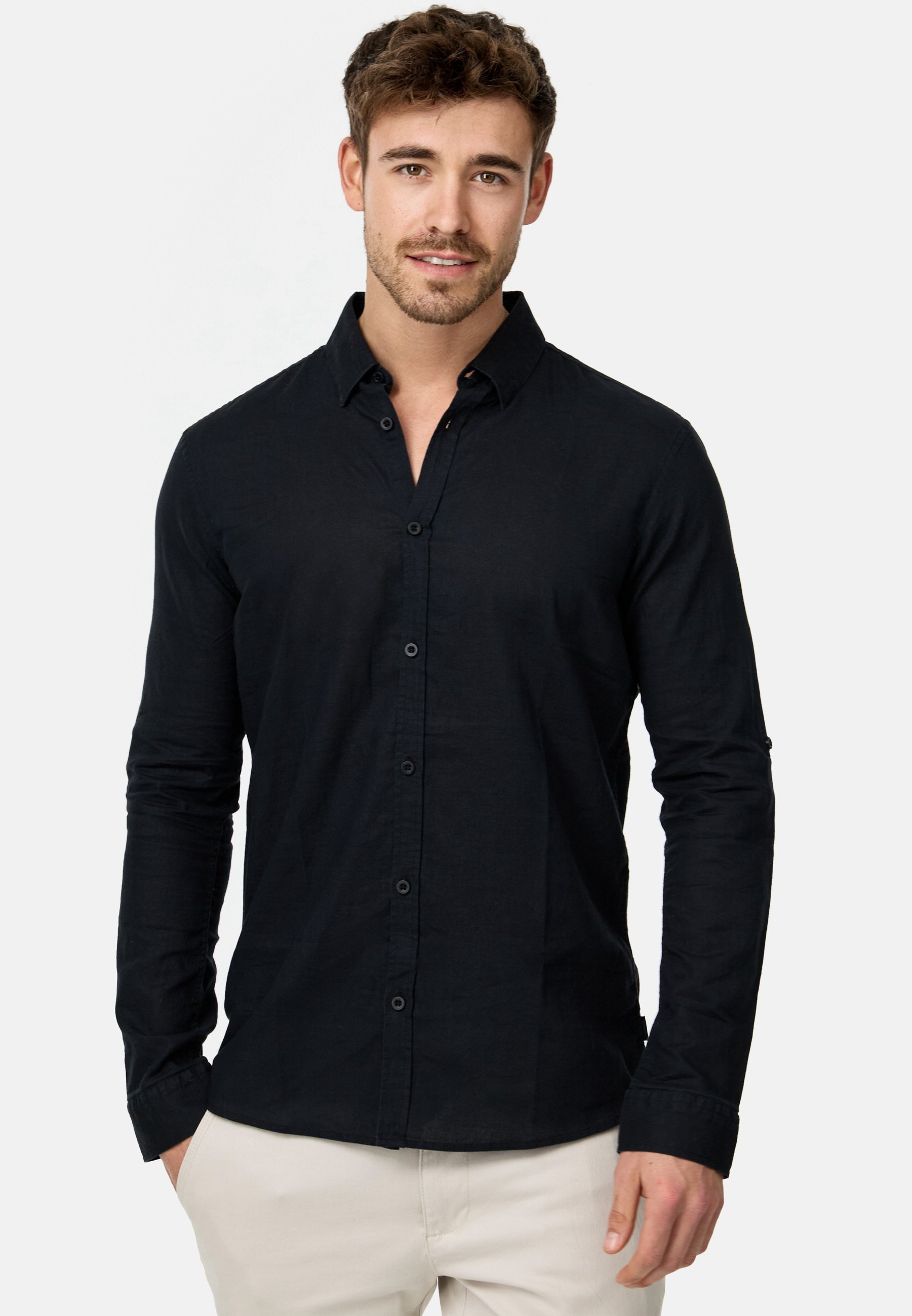 Trendyol Camicia Uomo Plus Size Slim Fit Colletto Classico - Tessuto Misto Cotone, Taglie Forti