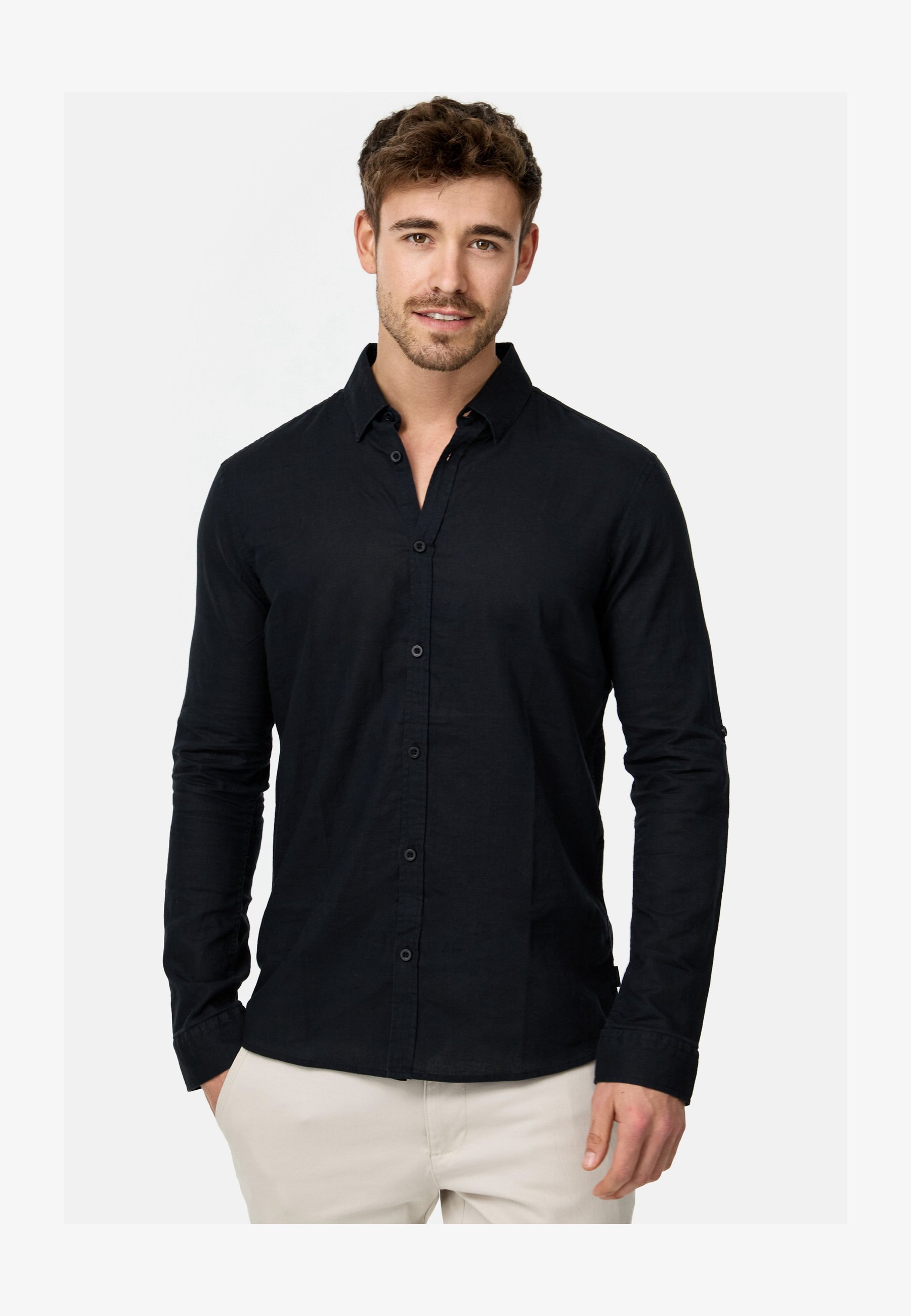 Trendyol Camicia Uomo Plus Size Slim Fit Colletto Classico - Tessuto Misto Cotone, Taglie Forti