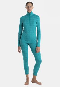 icebreaker MERINO 260 MID WEIGHT VERTEX HALF ZIP GRAPHIC - Langarmshirt - TEAL