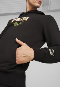 Puma TEAM - Felpa con cappuccio - black