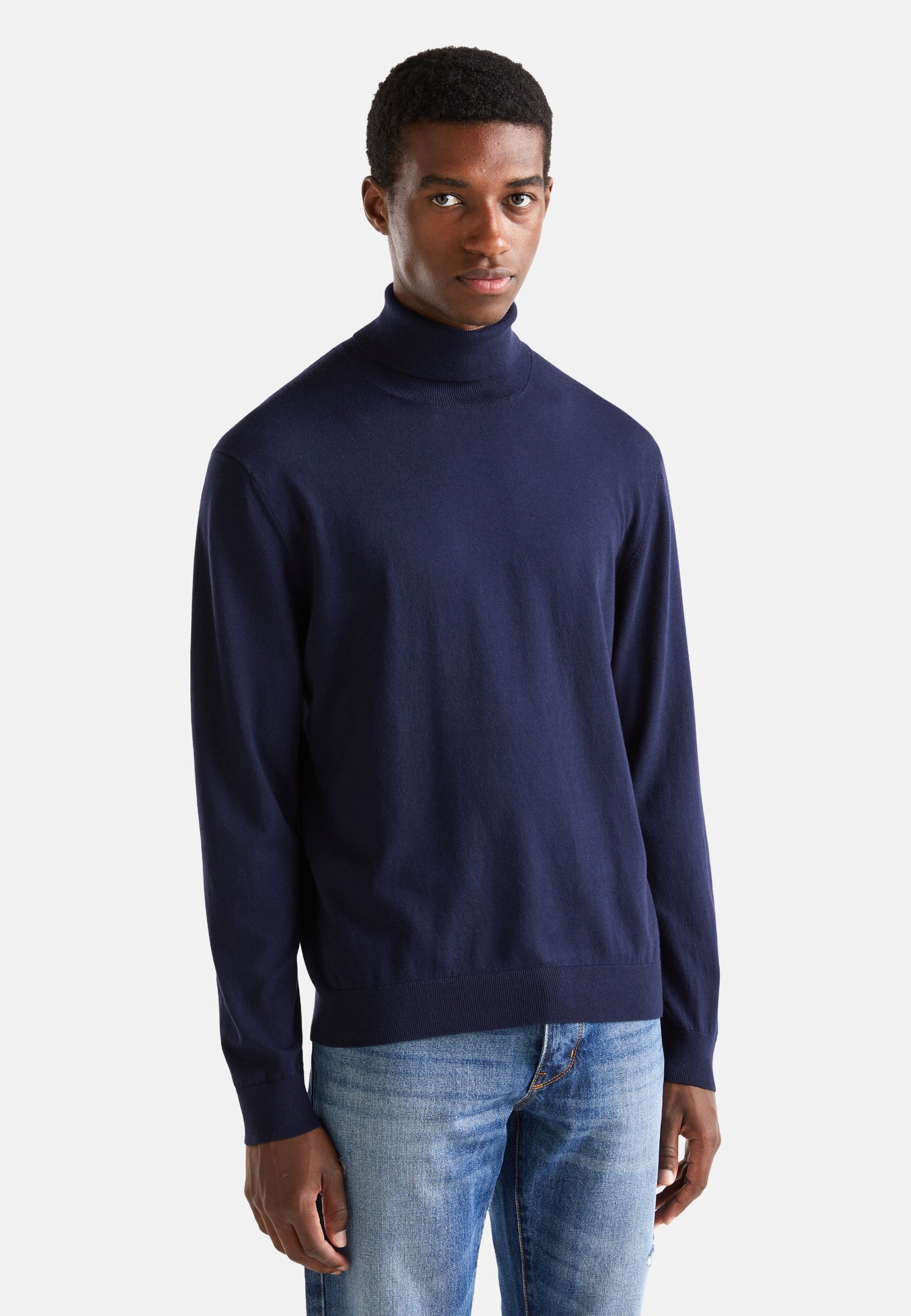 United Colors of Benetton TURTLENECK IN LIGHTWEIGHT - Sweatshirt -  blue/blau - Zalando.de
