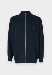 GLOBAL STRIPE STAND COLLAR - Zip-up sweatshirt - desert sky
