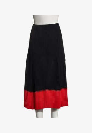 Alexander McQueen, MID-LENGTH SKIRT MULTICOLOUR - Jupe trapèze - black red
