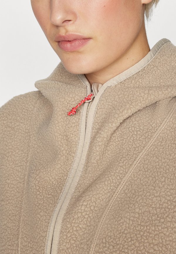 LONG ZIP - Fleece jacket - avid beige4