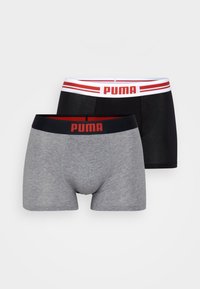 Unselected, mid grey melange/black