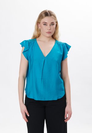 TRIMMED SHOULDER - Camicetta - lagoon