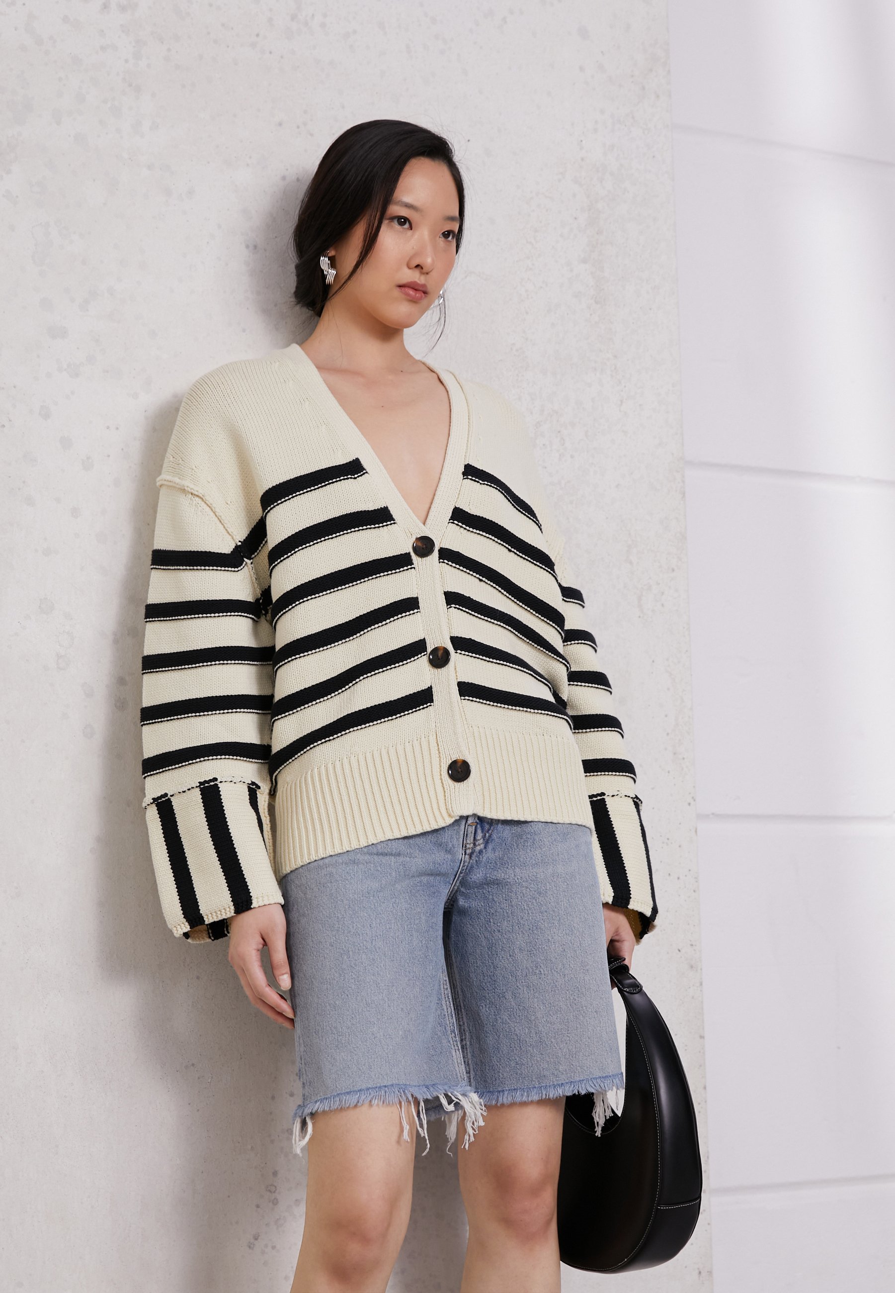 House of Dagmar MAZZY CARDIGAN - Vest - white/black/wit - Zalando.nl