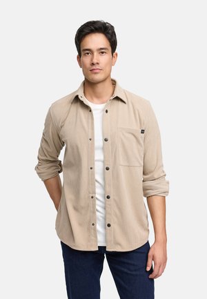 LANGARM INNEMOTO - Button down-skjorte - simply taupe
