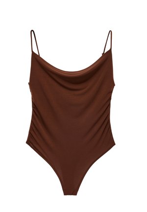 Koton, STRAPPY BODYSUIT - Top - brown