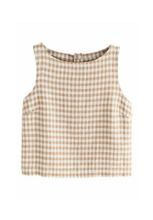 BUTTON SHELL  - Felső - brown ecru gingham