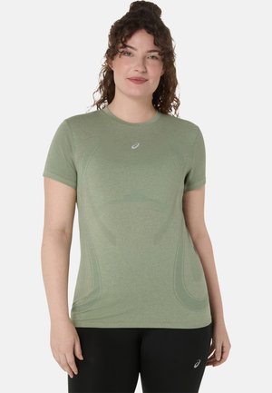 ASICS ROAD SEAMLESS SS - T-shirt till träning - monument blue whisper green