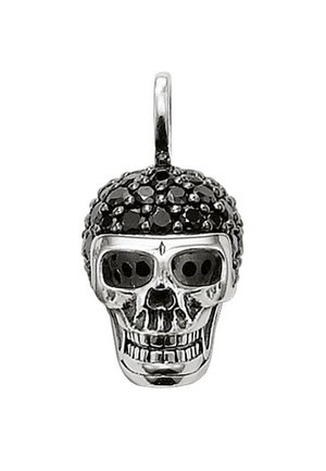 THOMAS SABO TOTENKOPF PAVÉ - Anhänger - silver-colored/black