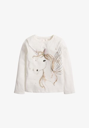 SEQUIN UNICORN - Langarmshirt - white