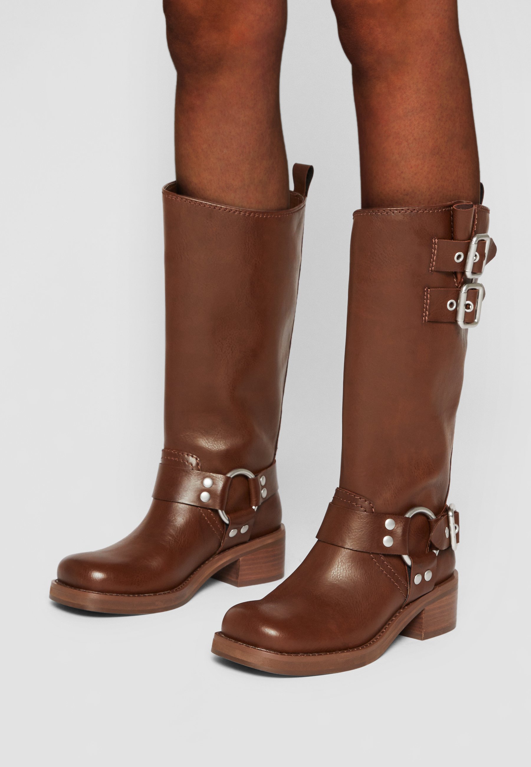 steve madden cowboy boots brown