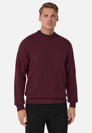 CREW NECK - Strickpullover - burgundy
