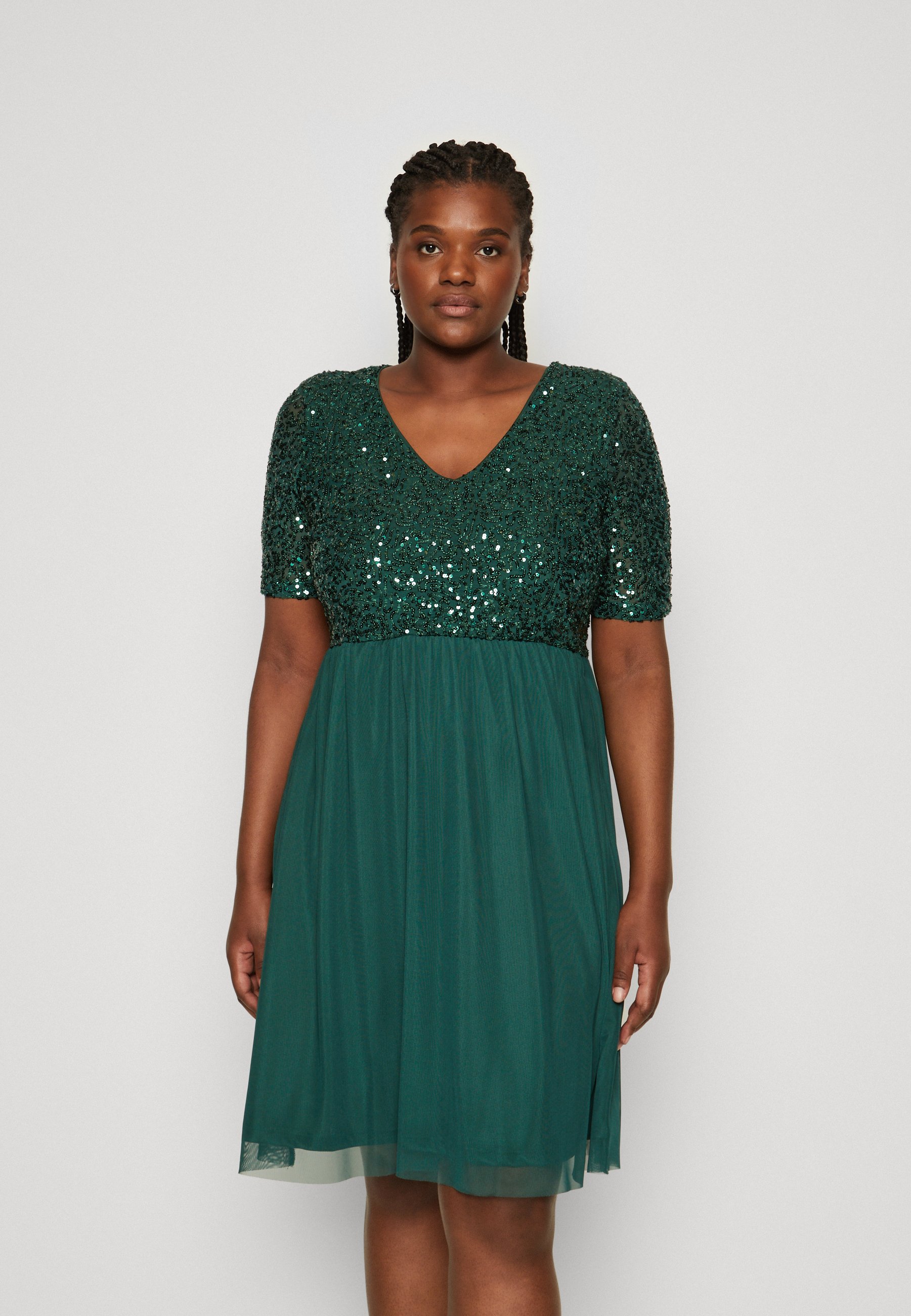 Anna Field Curvy Cocktail dress / Party dress - dark green - Zalando.ie