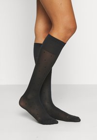 DORIS DOTS KNEE HIGHS 40 DEN - Knee high socks - black