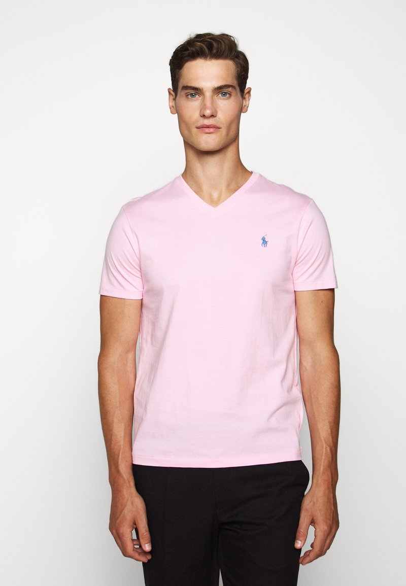 Polo Ralph Lauren CUSTOM SLIM FIT JERSEY V-NECK T-SHIRT - T-shirt básica - carmel pink
