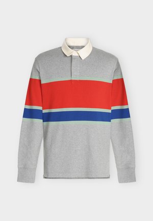 GANT, BLOCKED HEAVY RUGGER - Poloshirt - grey melange