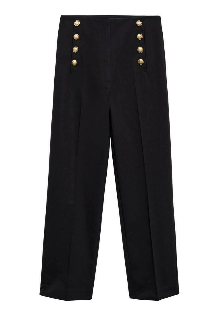 Mango BOTONES - Trousers - black - Zalando
