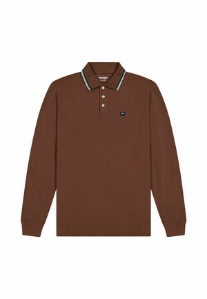 Wrangler LONG SLEEVE  REGULAR FIT - Poloshirt - mahogany