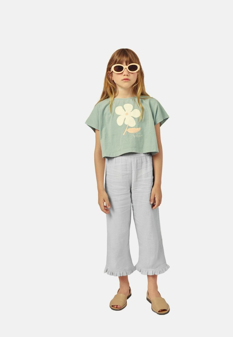 MIPOUNET CROP FILA - Camiseta estampada - pale aqua