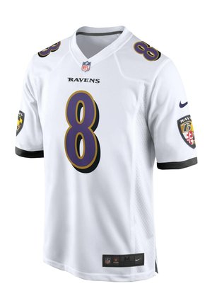 GAME BALTIMORE RAVENS #8 LAMAR JACKSON - T-shirt de sport - blanc