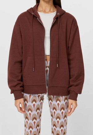 Sweater met rits - brown