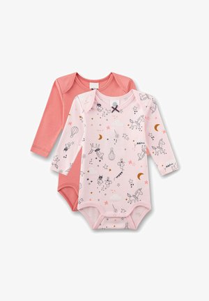 Sanetta, BODY 2ER PACK LANGARM EINHORN - Body - light pink