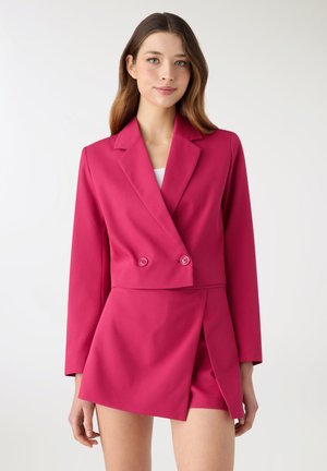 Terranova, CROP DOPPIOPETTO - Blazer - fucsia scuro