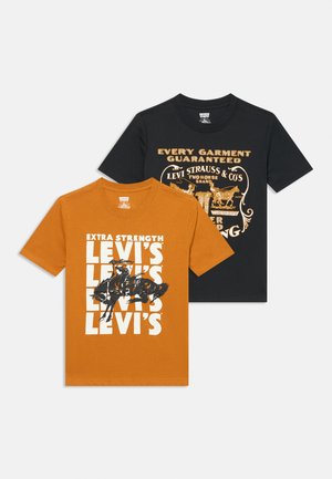 SADDLE UP TEE 2 PACK - Majica kratkih rukava s printom - brown/black