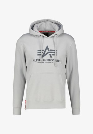 Svijetlosiva majica s kapuljačom koja ima prednji logo, vezice i kengur džep. Rebrasti rubovi na rukavima i donjem dijelu pružaju udoban fit.