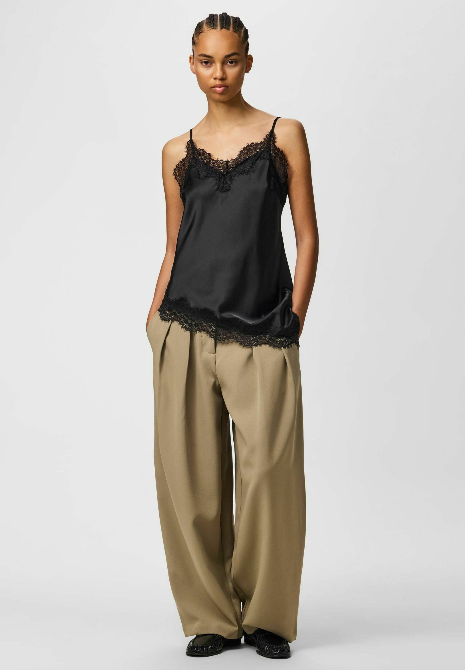 Pieces PCJESSA LACE - Top - black - Zalando.ie