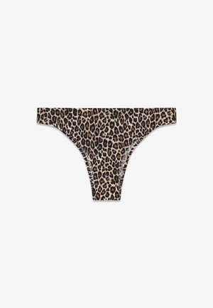Guess, BRAZILIAN SLIP MIT ANIMALPRINT - Slip - animalprint braun