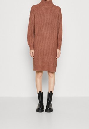 Gebreide jurk - cognac