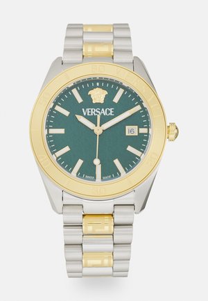 Versace DOME - Montre - dark green/silver/gold-coloured