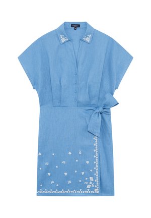 Caroll, ROBES COURTES - Robe chemise - bleu
