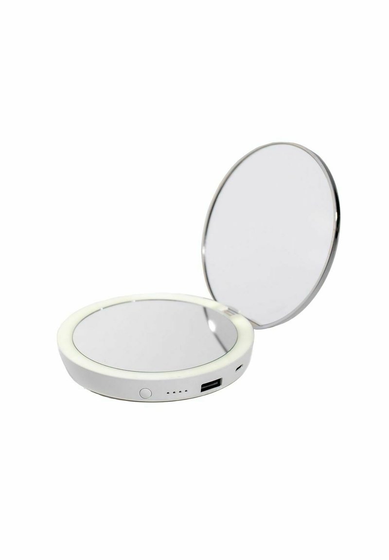 Stylpro - FLIP 'N' CHARGE POWER BANK LED MIRROR - Kosmetikspiegel - white, Vergrößern