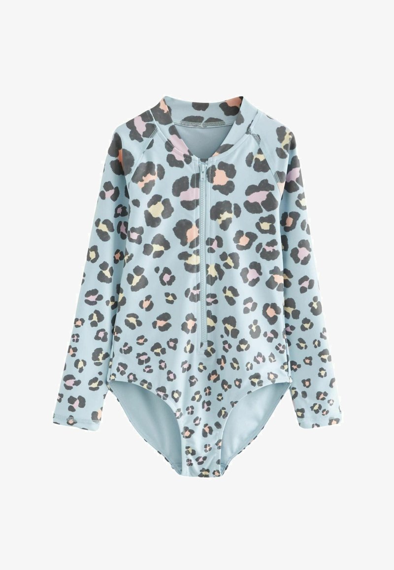Next LONG SLEEVED-REGULAR FIT - Jednodílné plavky - blue animal print