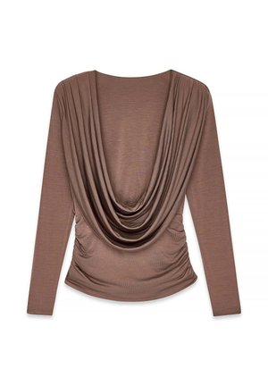 DEEP BACK LONG SLEEVE  - Camicetta - beige