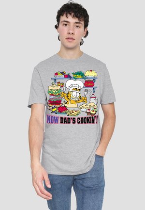 GARFIELD NOW DADS COOKING - Print T-shirt - mottled grey
