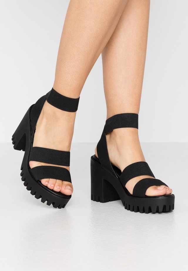 SOHOO - Korolliset sandaalit - black