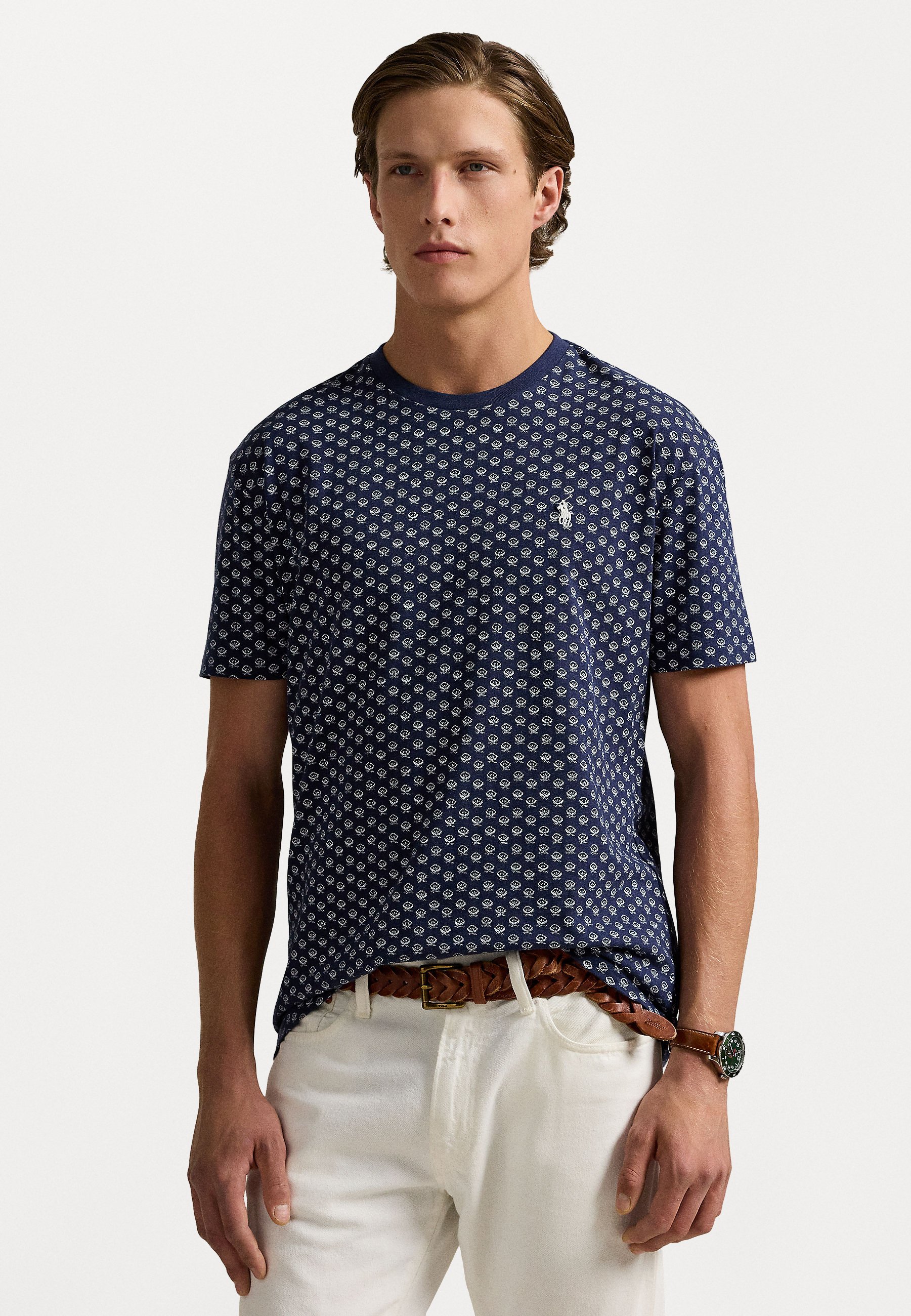 【Ralph Lauren】 Tシャツ Classic-Fit Thistle-Print Jersey Polo Ralph Lauren CLASSIC FIT THISTLE PRINT JERSEY T-SHIRT