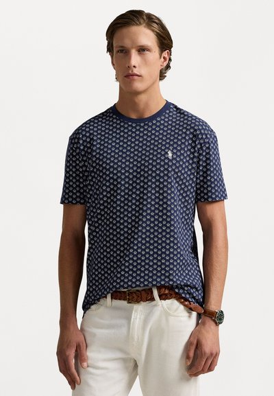 Polo Ralph Lauren CLASSIC FIT THISTLE PRINT JERSEY T-SHIRT - T-shirt imprimé - spring navy heather thistle