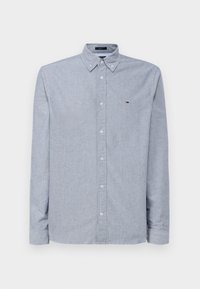 Ljusblå knapp-up skjorta tillverkad av en bomullsmix, med en liten logotyp på bröstet, långa ärmar och en klassisk krage.